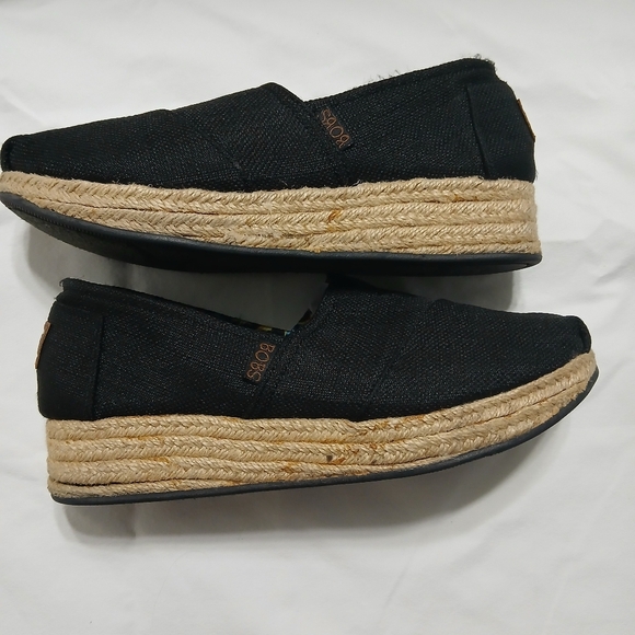 BOBS from Skechers Shoes - BOBS Black Espadrille Slip-On Shoes